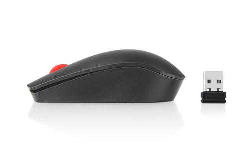 LENOVO o ThinkPad Essential Wireless Mouse - Mouse - laser - 3 buttons - wireless - 2.4 GHz - USB wireless receiver - for ThinkCentre M80s Gen 3, M80t Gen 3, M90a Gen 3, M90a Pro Gen 3, M90t Gen 3, V15 IML (4X30M56887)