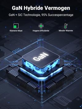 Ugreen 200W GaN hurtiglader PPS 4x USB-C, 2x USB-A, Power Delivery 3.0, Qualcomm Quick Charge 4+ (40914)