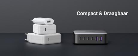 Ugreen 200W GaN hurtiglader PPS 4x USB-C, 2x USB-A, Power Delivery 3.0, Qualcomm Quick Charge 4+ (40914)