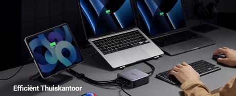 Ugreen 200W GaN hurtiglader PPS 4x USB-C, 2x USB-A, Power Delivery 3.0, Qualcomm Quick Charge 4+ (40914)