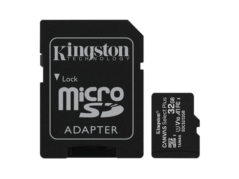 KINGSTON Technology Canvas Select Plus 32GB MicroSDHC Memory Card and Adapter (SDCS2/32GB)