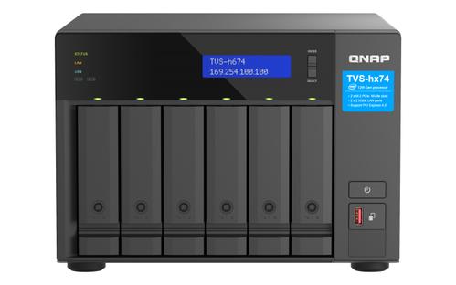 QNAP TVS-H674-I3-16G 6BAY 16GB DDR4 2X2.5GBE (2.5G/ 1G/ 100M/ 10M) EXT (TVS-H674-I3-16G)