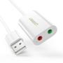 UGREEN USB-A To 3.5mm External Stereo Sound Adapter White 15cm