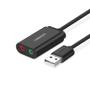 UGREEN USB-A To 3.5mm External Stereo Sound Adapter Black 15cm