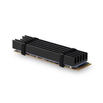 AXAGON CLR-M2L10 passiver M.2-SSD-Kühlkörper - 2280, 10 mm Höhe, Aluminium,  schwarz (CLR-M2L10)