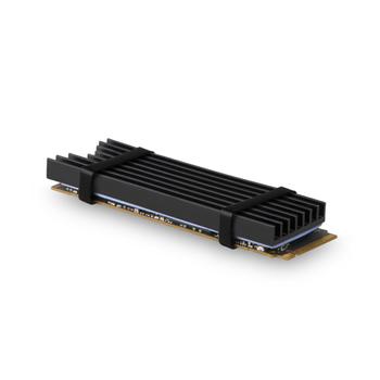 AXAGON CLR-M2L6 passiver M.2-SSD-Kühlkörper - 2280, 6 mm Höhe, Aluminium,  schwarz (CLR-M2L6)