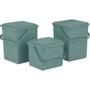 Rotho Bio affaldsspand, Rotho, 22,5x23x28cm, 9 l, mørkegrøn, plast, med lufttæt låg, plasthank til kildesortering