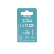 DELTACO Ultimate Lithium battery, 3V, CR1220 button cell, 1-pack