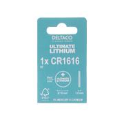 DELTACO Ultimate Lithium, 3V, CR1616 button cell, 1-pk