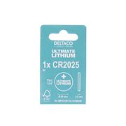 DELTACO Ultimate Lithium, 3V, CR2025 button cell, 1-pk