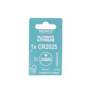 Deltaco Ultimate batteri x CR2025 - Li (ULT-CR2025-1P)