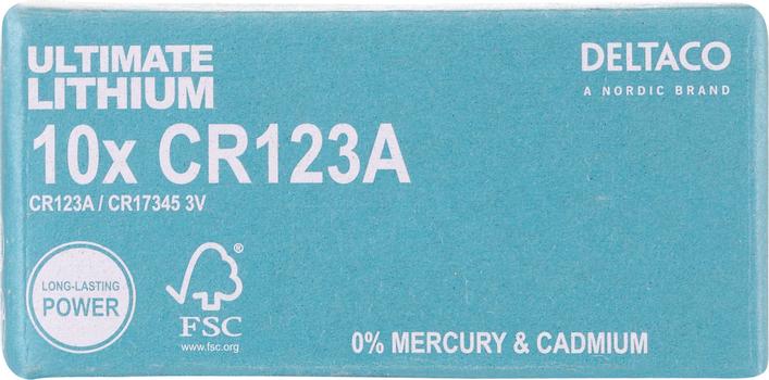 Deltaco Ultimate Lithium, 3V, CR123A, 10 pk (ULTB-CR123A-10P)