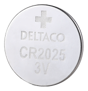 DELTACO Ultimate Lithium battery, 3V, CR2025 button cell, 10-pack