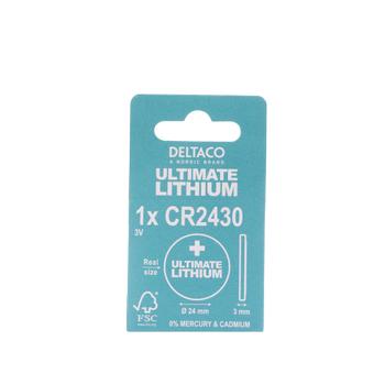 Deltaco Ultimate Lithium, 3V, CR2030 button cell, 1-pk (ULT-CR2430-1P)
