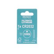 DELTACO Ultimate Lithium, 3V, CR2032 button cell, 1-pk