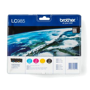 BROTHER LC985VALBP - 4-pack - black, yellow, cyan, magenta - original - blister - ink cartridge - for Brother DCP-J125, DCP-J140, DCP-J315, DCP-J515, MFC-J220, MFC-J265, MFC-J410, MFC-J415 (LC985VALBP)
