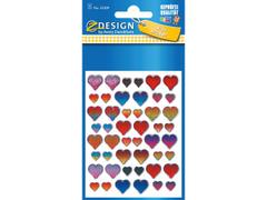 AVERY Z-DESIGN Etikett AVERY dekor hjerter assortert