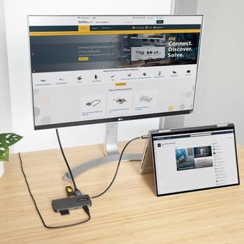 STARTECH USB C Multiport Adapter 4K 60Hz HDMI HDR10 Video 3 Port 5Gbps USB-A Hub 100W PD Pass-Through GbE SD/ MicroSD Mini Dock (115B-USBC-MULTIPORT)