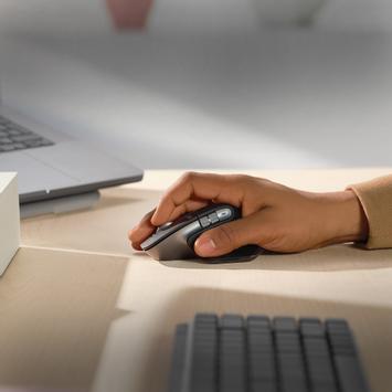 Logitech MX Master 3S for Mac - mus - Bluetooth,  2.4 GHz - romgrå (910-006571)