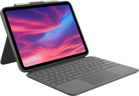 Logitech Combo Touch - tastatur og folioveske - med styrepute - QWERTZ - Tysk - Oxford-grå (920-011435)