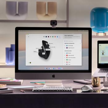 Logitech MX Master 3S for Mac - mus - Bluetooth,  2.4 GHz - romgrå (910-006571)