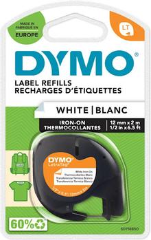 DYMO Tape DYMO LetraTAG Iron on sort på hvid (S0718840)
