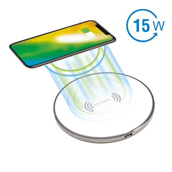 4smarts Wireless charger VoltBeam Style, 15 W, white (466179)