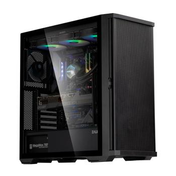 ZALMAN Z10 - ATX Mid-Tower Case/ Pre-installed fan: 3x 120mm(Front),  1x 120mm(Rear)/  T/G Side Panel, Mesh Front Panel/ Convenient Sliding Dust Filter at Front/ 1x USB Type-C applied/ GPU Support Brace Includ (Z10)