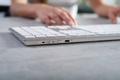 CHERRY KW 9100 Slim for MAC Wireless Keyboard, Silver/ White (JK-9110PN-1)