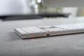 CHERRY KW 9100 Slim for MAC Wireless Keyboard, Silver/ White (JK-9110PN-1)