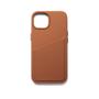 MUJJO Full Leather Wallet Case iPhone 14, iPhone 15 Gyllenbrun