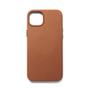 MUJJO Full Leather Case Magsafe iPhone 14 Gyllenbrun