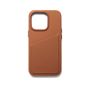 MUJJO Full Leather Wallet Case iPhone 14 Pro Tan