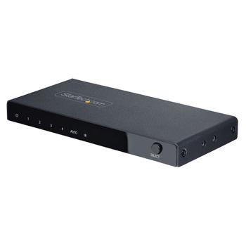 STARTECH StarTech.com 4-Port 8K HDMI Switch, HDMI 2.1 Switcher 4K 120Hz HDR10+, 8K 60Hz UHD, HDMI Switch 4 In 1 Out, Auto/ Manual Source Switching,  Remote Control and Power Adapter Included - 7.1 Channel Audio/ (4PORT-8K-HDMI-SWITCH)