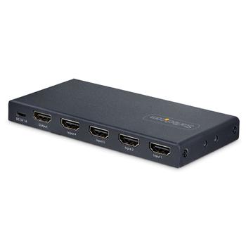 STARTECH StarTech.com 4-Port 8K HDMI Switch, HDMI 2.1 Switcher 4K 120Hz HDR10+, 8K 60Hz UHD, HDMI Switch 4 In 1 Out, Auto/ Manual Source Switching,  Remote Control and Power Adapter Included - 7.1 Channel Audio/ (4PORT-8K-HDMI-SWITCH)