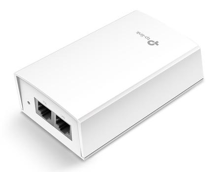 TP-LINK 48V Passive PoE Injector Adapter PORT: 1   Gigabit PoE Port,  1   Gigabit Non-PoE Port SPEC: Data and Power Carried over The Same Cable,  48 V Power Input,  24 W PoE Power,  Plastic Case (TL-POE4824G)