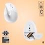LOGITECH LIFT FOR MAC VERTICAL ERGOMOUSE OFF-WHITE/ PALE GREY - EMEA WRLS (910-006477)