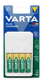 VARTA Plug Charger, includes 4x AA 2100 mAh (57657101451)