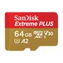 SANDISK Extreme PLUS microSDXC 64GB+SD 200MB/s