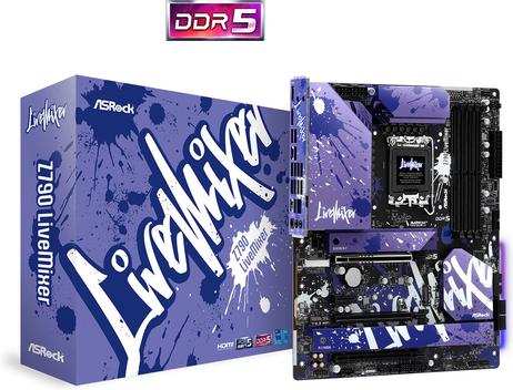 ASRock Z790 LiveMixer DDR5, ATX LGA1700, 1x M.2 PCIe 5.0, 4x M.2 PCIe 4.0, 1x USB 3.2 Type-C, 2x USB 3.1 Type-C, 2.5GbE LAN (90-MXBK10-A0UAYZ)