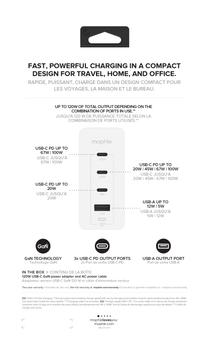 MOPHIE WALL ADAPTER HUB PD 2XUSB-C 1XUSB-A 120W GAN WHITE ACCS (409909309)