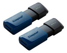 KINGSTON 64GB DT EXODIA M USB3.2 GEN 1 29 (BLACK + BLUE) 2 PIECES EXT