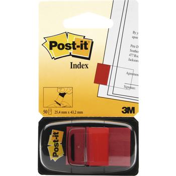 POST-IT Index Flags Repositionable 25x43mm 12x50 Tabs Red (Pack 600) 7100089833 (7100089833)