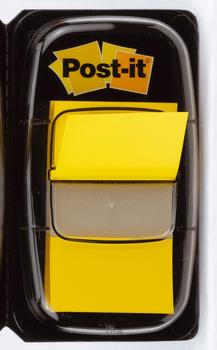 POST-IT Index Flags Repositionable 25x43mm 12x50 Tabs Yellow (Pack 600) 7100102671 (7100102671)