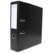 QConnect brevordner sort A4 75 mm m/metalskinne