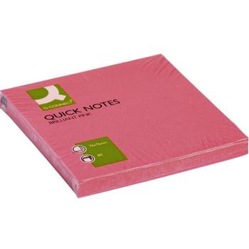QConnect Notes Neon Pink 76x76mm (KF10516*6)