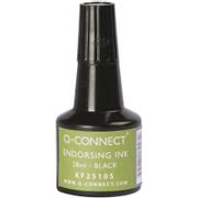 QConnect stempelfarve Fl/28 ml sort
