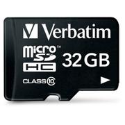 VERBATIM Memory Card 32GB Micro SDHC m/adapter
