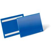 DURABLE lagerlomme m/selvklæb A5 tværformat blå