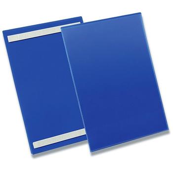 DURABLE lagerlomme m/ selvklæb A4 højformat blå (179707)